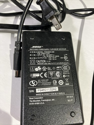 Genuine Bose Sound Dock Power Supply Adapter 18V 1A Switching PSM36W-208 - Black - Picture 3 of 4
