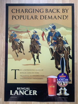 Fullers Bengal Lancer IPA laminiertes Werbeplakat Original