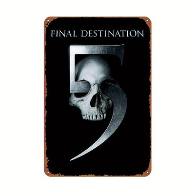 1pc Final Desironation 5 Vintage Tin Metal Signs, Retro Movie Poster Wall Art, H