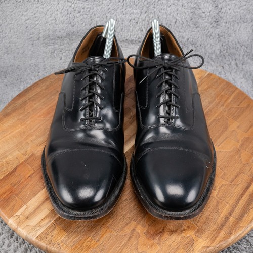 Johnston Murphy Melton Black Cap Toe Oxfords Mens Dress Shoes 10 D/B - Picture 2 of 7