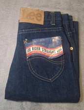 Vintage Mens Lee Regular Fit Straight Leg Heavy Weight Denim 26x34 See Descrip