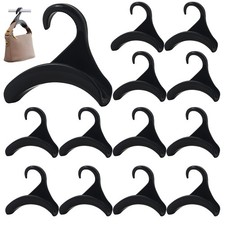 12 Pcs Purse Hanger Hook Acrylic Black Bag Tie Handbag Belt Hanger Closet Org...