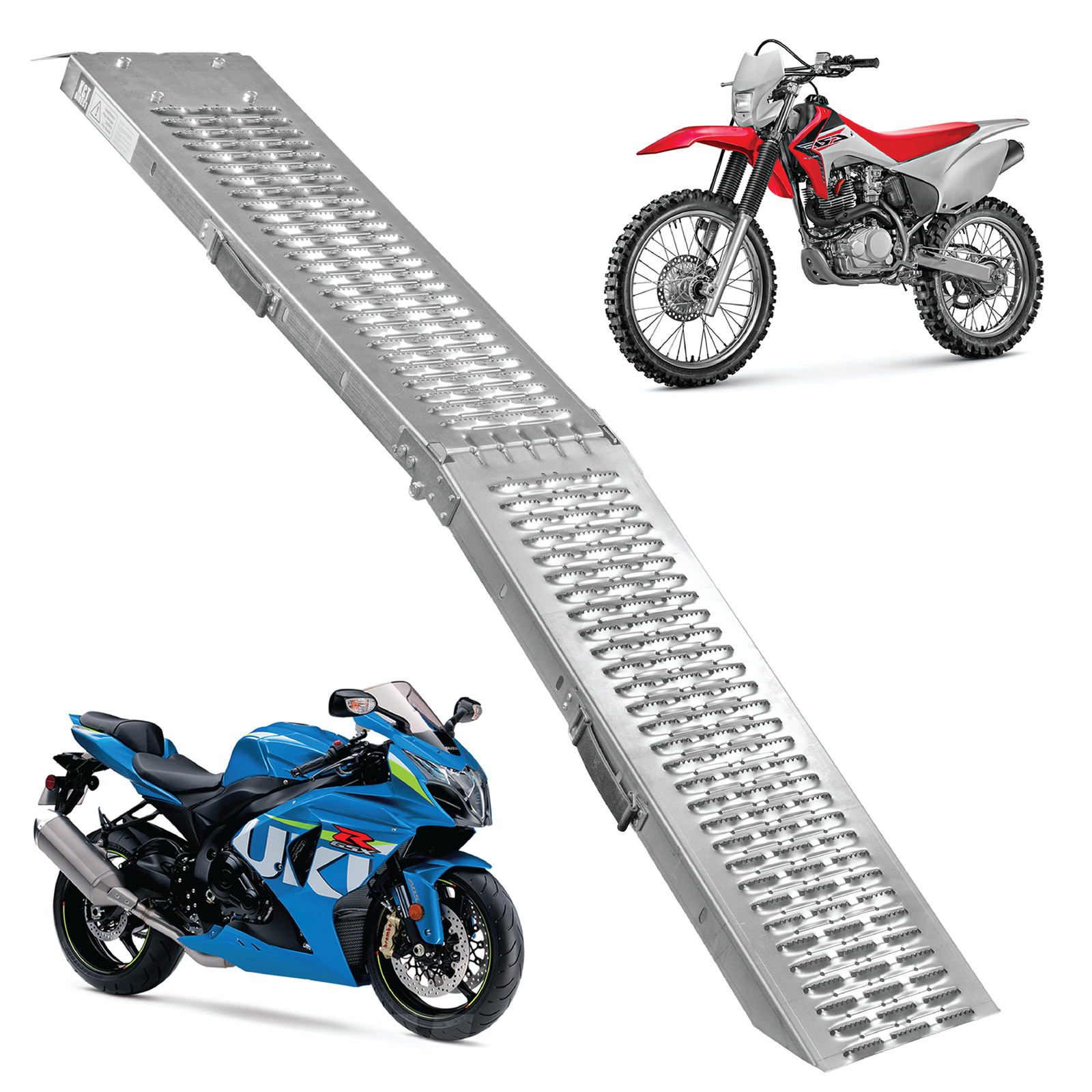 VEHICLE LOADING RAMP HEAVY DUTY 200KG CAPACITY FOLDING MOTORBIKE BIKE ACCESS