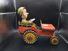 1940’s G.I. Joe And His Jouncing Jeep Tin Litho Wind Up Toy! Vintage Tin Toy