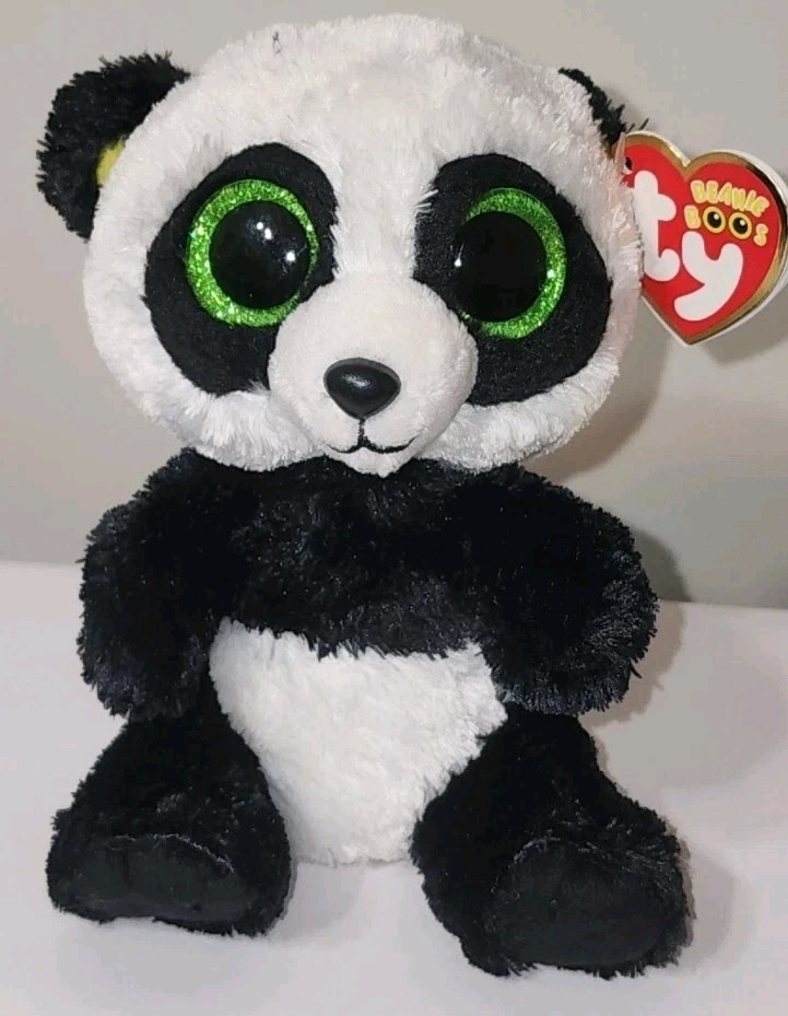 NM* Ty Beanie Boos - BAMBOO the Panda Bear (Sparkly