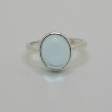 Aquamarine Carbachon Ring
