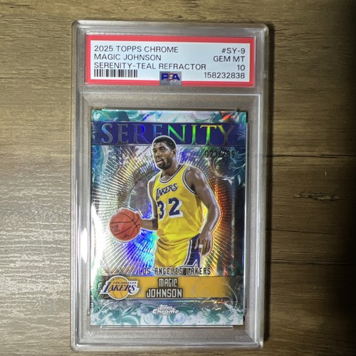 2025 Topps Chrome Magic Johnson Refractors Teal (PSA 10)