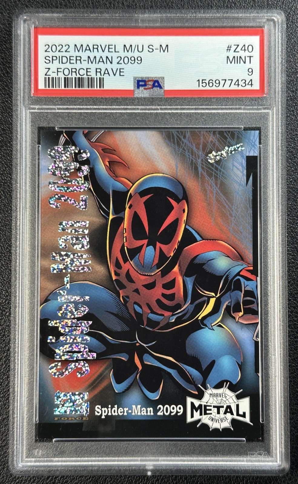 SPIDER-MAN 2009 PSA 9 2022 MARVEL UNIVERSE S-M #Z40 Z-FORCE RAVE 86/100