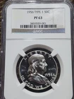 1956 PF63 Type 1 NGC Franklin 50c Half Dollar Proof Silver Free Shipping
