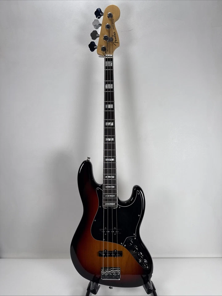 Fender American Elite Jazz Bass w Original Molded Hardcase & Drop Tuner Sunburst - Image 2 of 4
