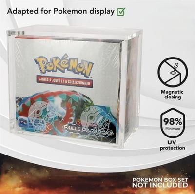 Pokemon Magnetic Booster Box Acrylic Case! Pokémon Card Protective Display!