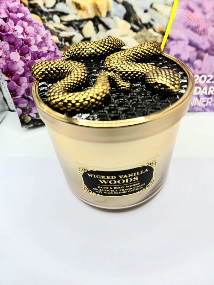 Bolsa Bath and Body Works 3 Mechas Vela Blanco Granero Vela Vacaciones Otoño y Brillo Foto 4 de 4