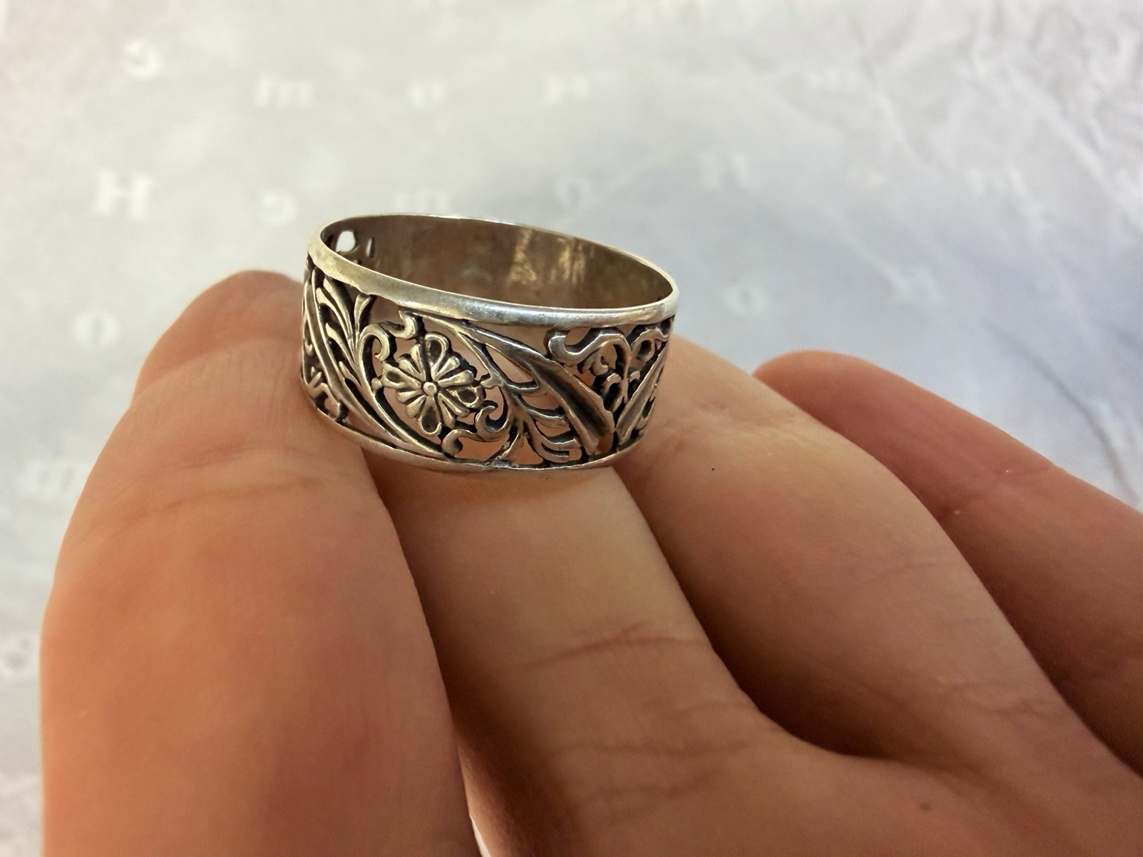 Vintage Soviet 90s Sterling Silver Uk Size W#18 image 5