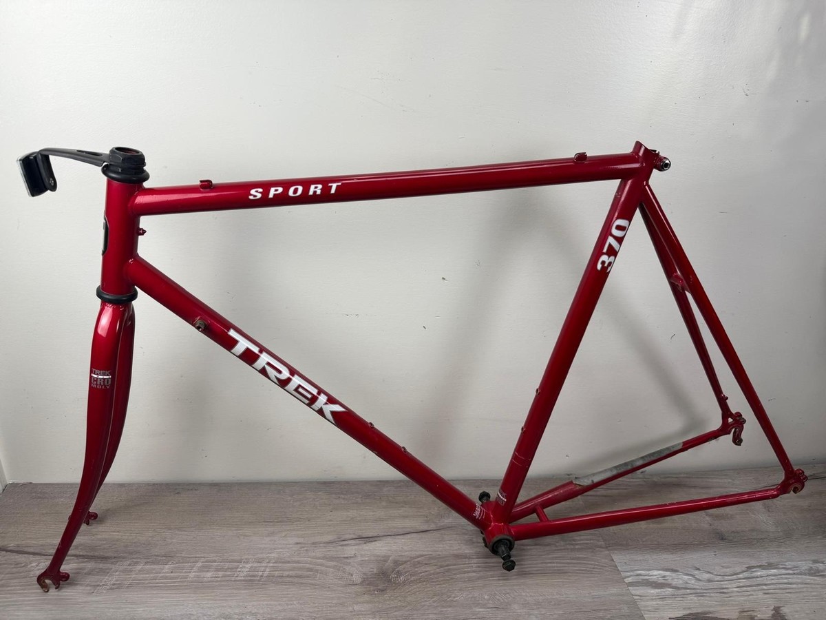 Top Tube 58 Cm Bike Frame Vintage Trek 370 Sport Road Bike Frame - Main Image