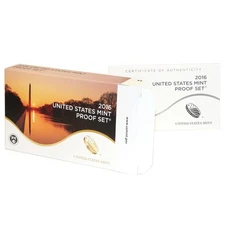 Empty Packaging Replacement Clad Proof Set Box & COA No Coins 2016