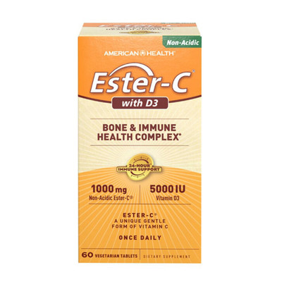 Ester-C With D3 60 Tabs 5000 IU by American Health