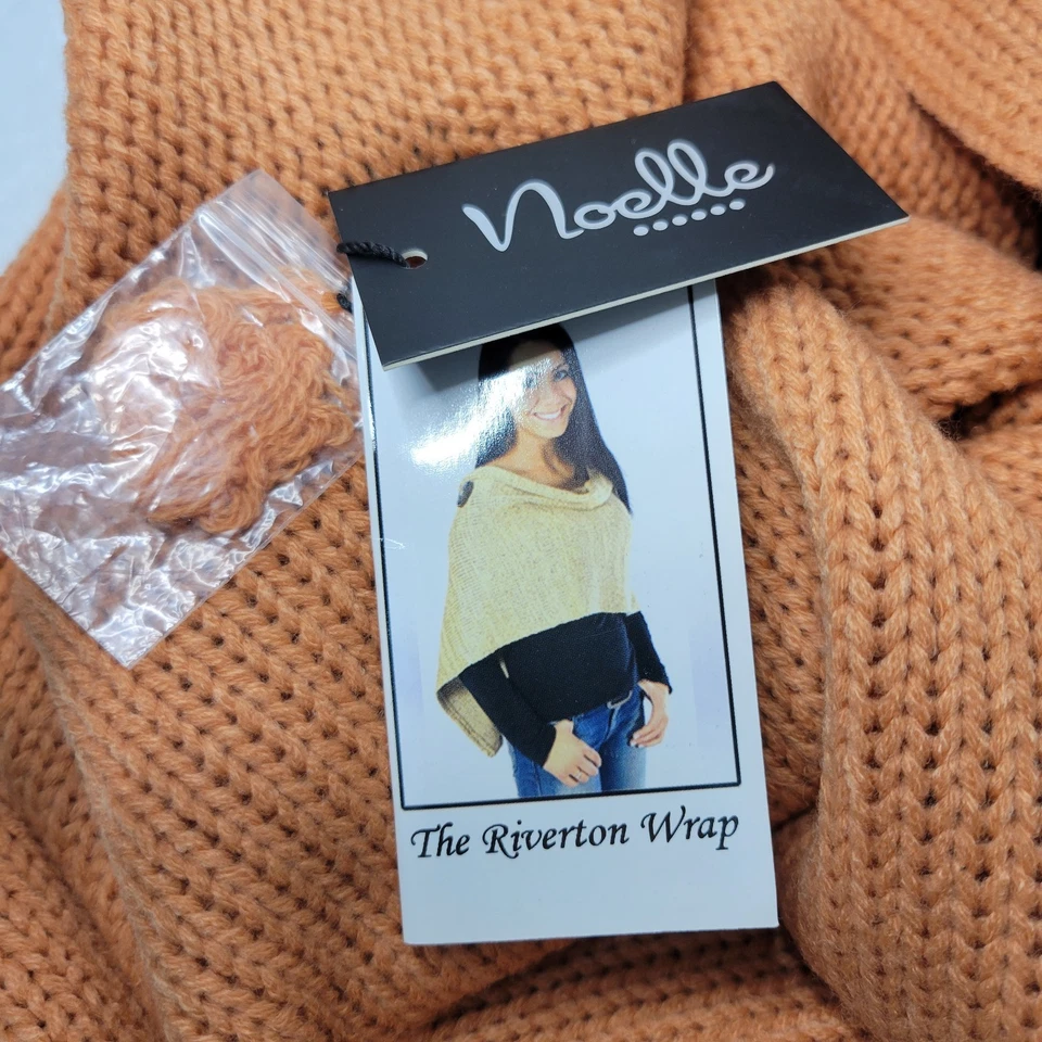 Poncho Simply Noelle Riverton Wrap Multi Estilo Tejido Envoltura Coral Talla Única Foto 3 de 4