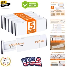 Multi-functional Adjustable Drawer Dividers - 5 Pack for Organized Storage