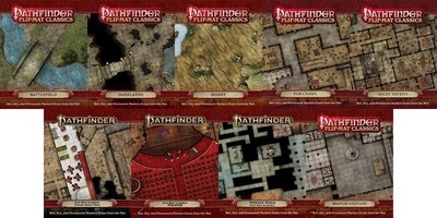 Pathfinder Flip-Mat Classic: Assorted Maps, OOP, Desert, Tavern, Theater, + More