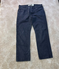 vintage Levi's 505 Regular Fit Straight Leg Jeans Men's 38x32 Black Denim Y2K
