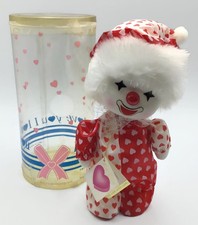 1986 Poter Musical Moving Clown WORKS Red Hearts Small World Original Package