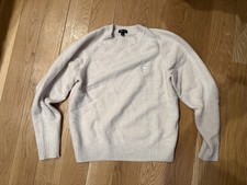 Kaws x Uniqlo 100 Lambs Wool Knit Jumper Crew Sweater Off White Unisex Small