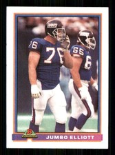 1991 Bowman #369 Jumbo Elliott New York Giants 59243
