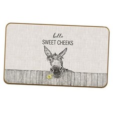 Hello Sweet Cheeks Bathroom Decor Doormat, Funny Western Funny Doormat Donkey