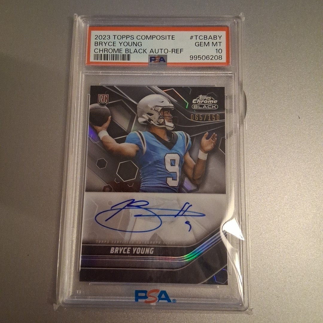 2023 Topps Composite Bryce Young Chrome Black Autograph Refractor/150 PSA 10