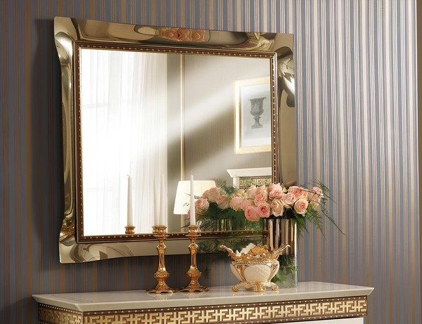 Spiegel Wandspiegel Barock Rokoko Dielen Wohnzimmer Bad Holz Glas Design-image