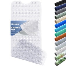 Non Slip Bathtub Mat 40 x 16 Inch, Extra Long Shower Mat with Drain Holes, Ma...