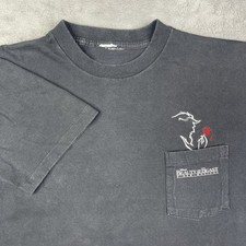 Vintage Disney Shirt Adult Medium  Beauty Beast Black 90s Pocket Single Stitch