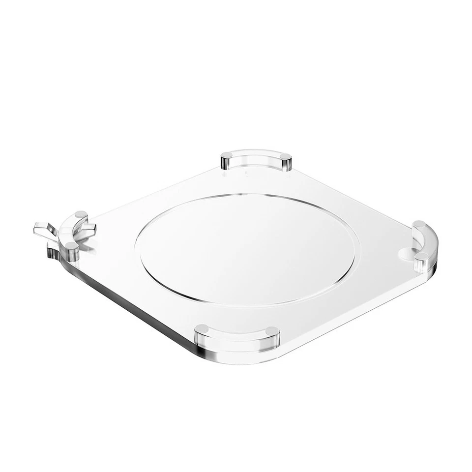 Stable Acrylic Anti Slip Base with Port Access for Mac Mini Transparent