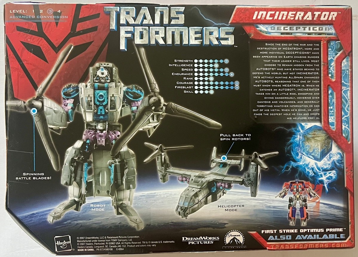 TRANSFORMERS Incinerator インシネレーター MD-22 Transformer Movie MD-22 INCINERATOR Helicopter Osprey Toy
