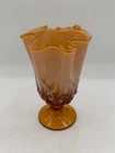 Fenton Root Beer colored  Lily of the Valley Swung Glass 6.75" Handkerchief Vase