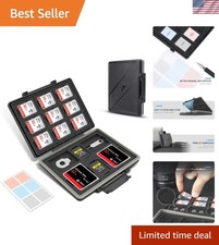 Lightweight 45-Slot Memory Card Storage Box with Writable Labels for Easy Access