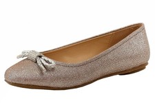 Vince Camuto Girl's Penelope Fashion Slip-On Silver Ballet Flats Shoes Sz: 1