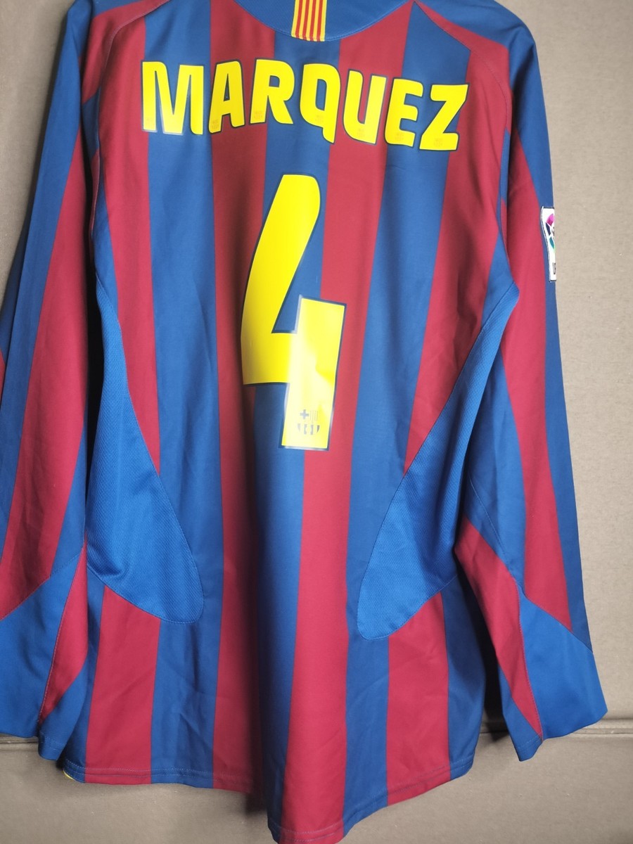 Rafa Marquez 4 M FC Barcelona 2005 06 Home L/S Jersey Trikot