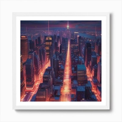 New York City 01 Kunstdruck gerahmt Wandbild Poster Leinwanddruck Bild