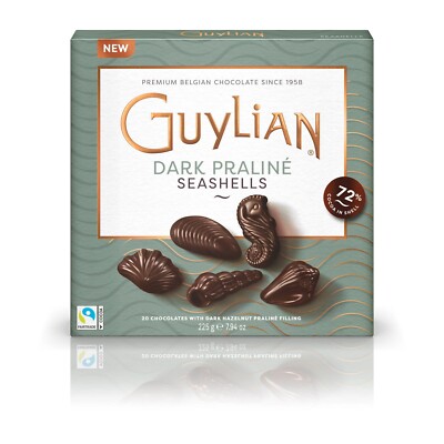 Guylian 20-Piece 72% Dark Chocolate Seashells with Dark Praliné