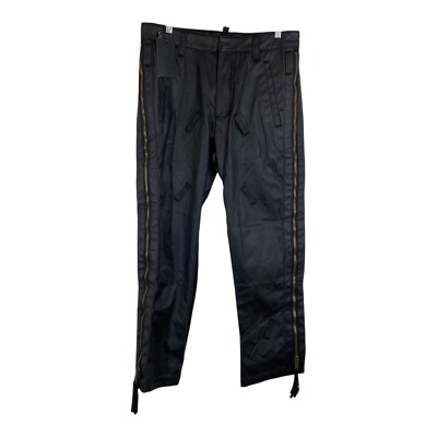 $2850 Designer DSQUARED2 Men Super Rare Runway Coated Parachute Bondage Pants 48