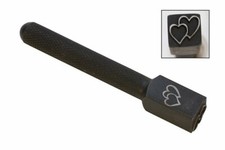 10 MM Double Heart Elite Jumbo Design Stamp Jewelry Stamping Metal Marking Tool