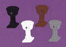 BAPTISM FONT Christening die cuts scrapbook cards