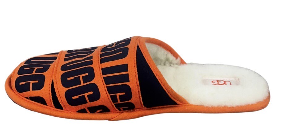 UGG SCUFF GRAPHIC NAVY ORANGE BAND SLIPPERS US SIZE 8 image 3