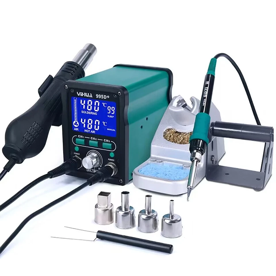 YIHUA 995D+ Soldering Iron Station With Air Handle Soldering Rework Station New - Image 2 of 4