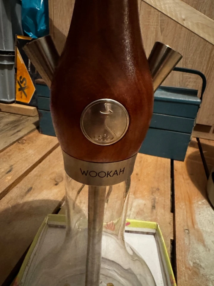 shisha wookah gebraucht glas holz - Bild 3 von 4