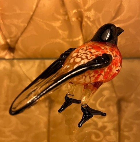 Casa Padrino Glasfigur Chickadee Vogel - Dekofigur aus Glas - Skulptur SPECIAL! - Bild 2 von 3