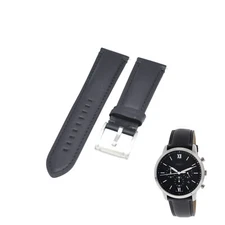 FS5452 22mm Black Leather Watch Strap For Fossil