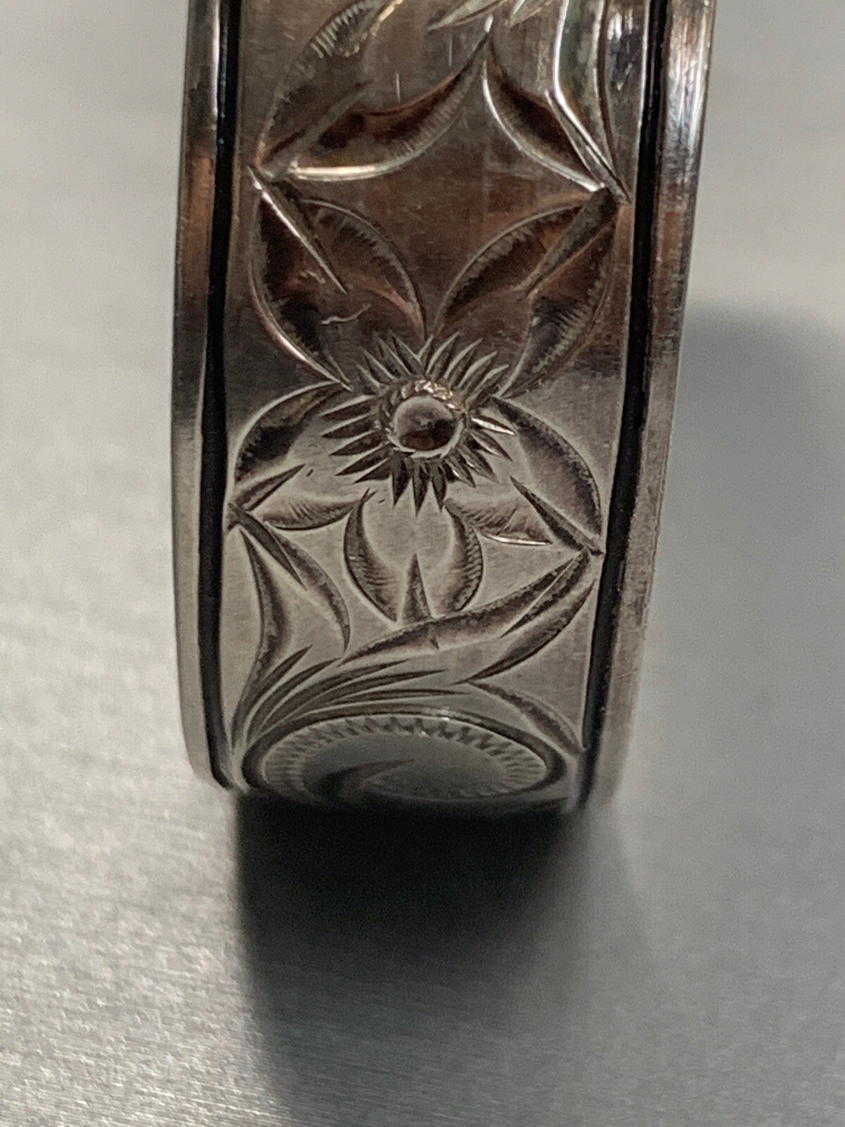 SOLID 925 Sterling Silver Hand Tooled Artist Sign… - image 6