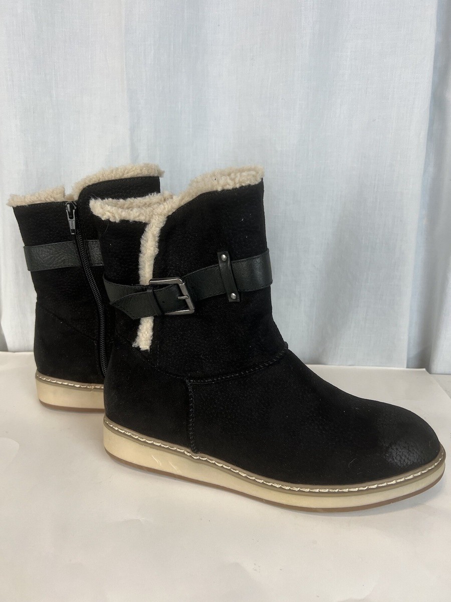 White Mountain Womens Black Fabric Mid-Calf Cold Weather Zip Boots